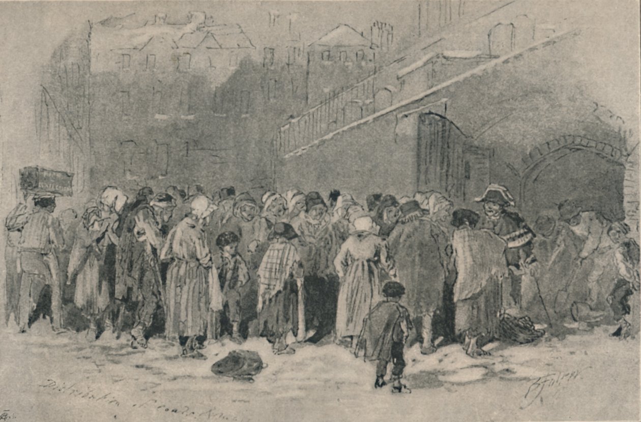 A széneloszlás, 19. század közepe-vége. alkotó: Birket Foster