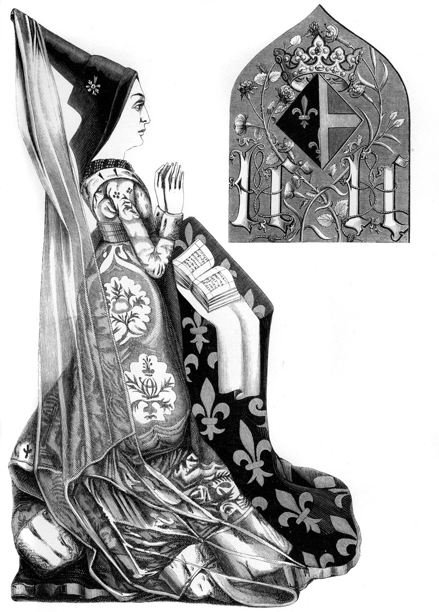 Savoyai Charlotte 1441-1483, XI. Lajos francia királyné hitvese, 1849. 15. század. alkotó: Bisson and Cottard