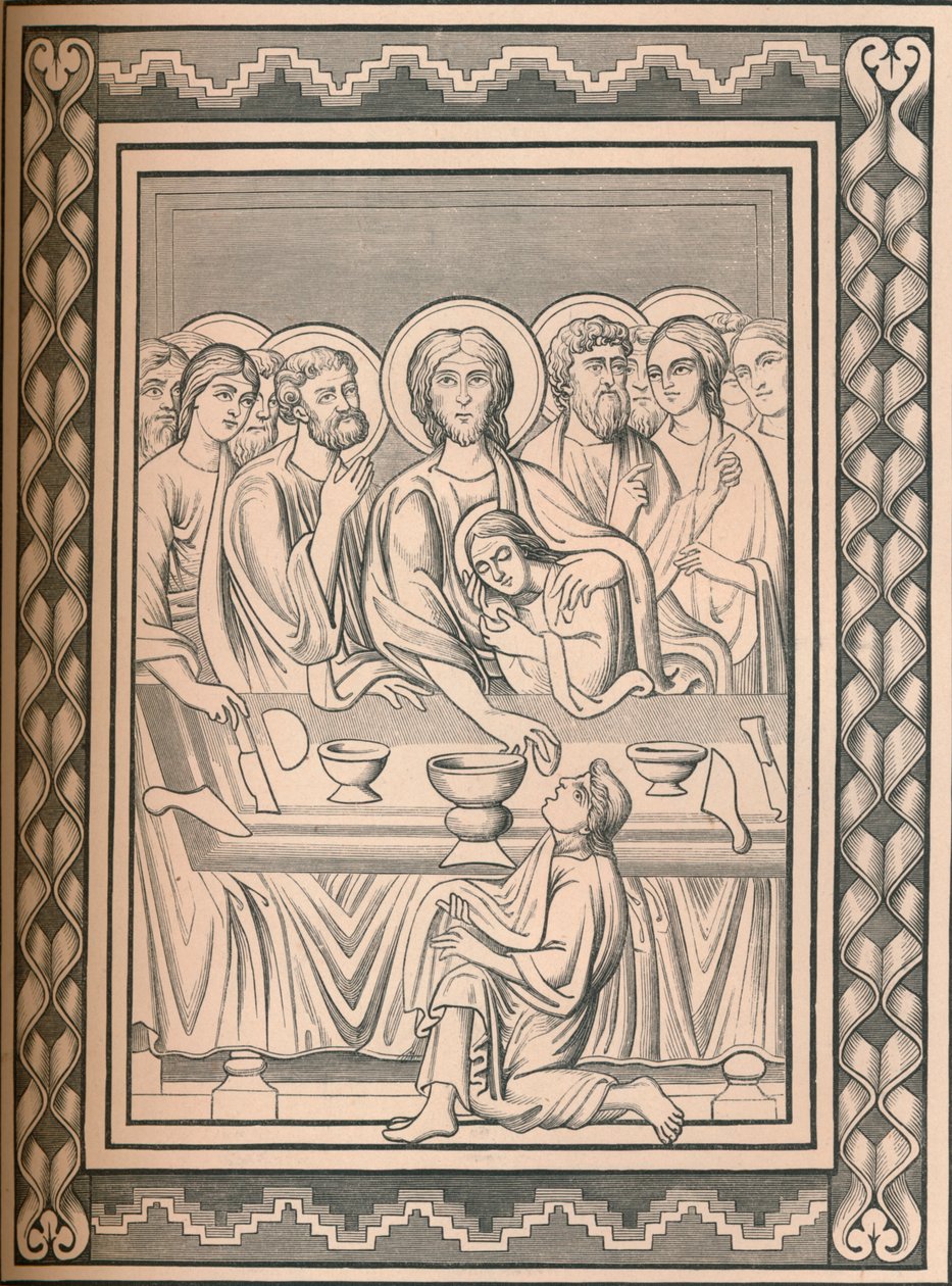 Krisztus és a szentek, XII. század, 1849. alkotó: Bisson and Cottard