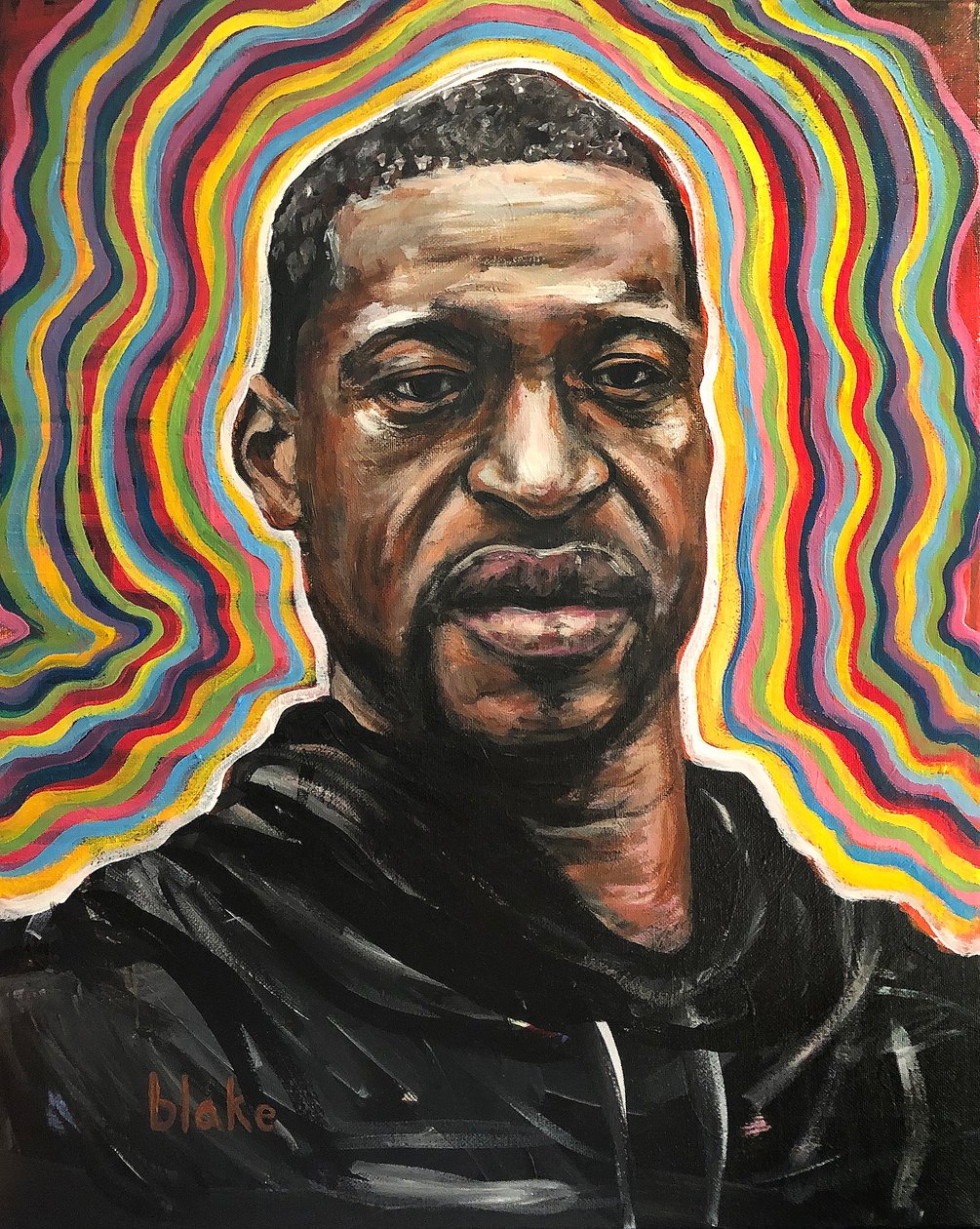 George Floyd, 2020 körül (akril, vászon) alkotó: Blake Munch