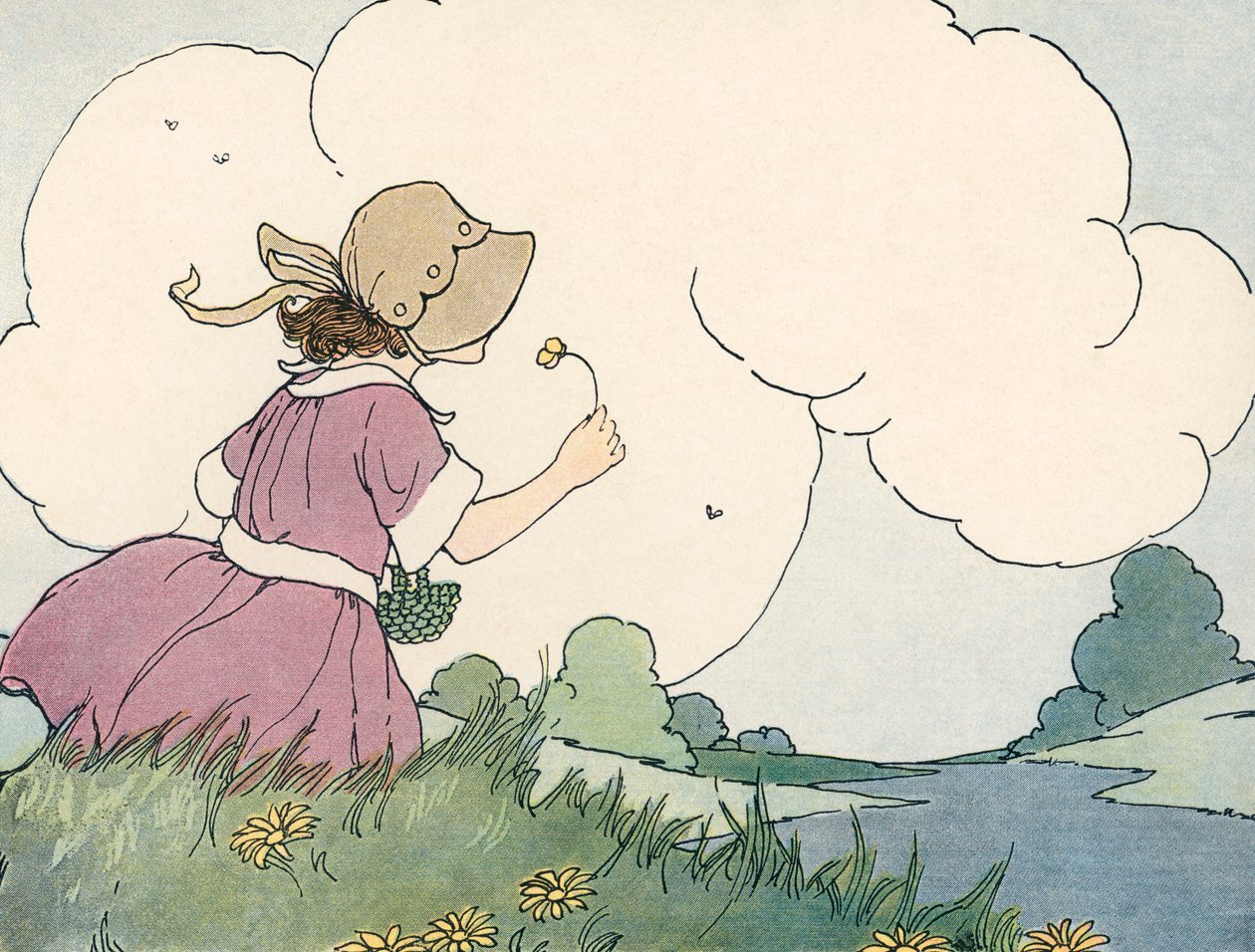 Fiatal lány vadvirágszagú a nyári égbolton alkotó: Blanche Fisher Wright