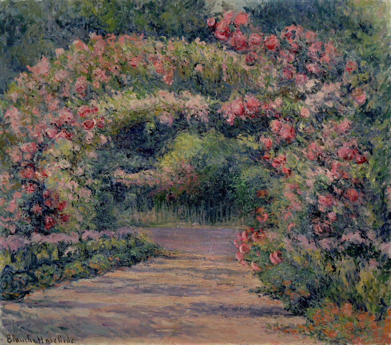 Rose Arbor at Giverny (olaj, vászon) alkotó: Blanche Hoschede Monet