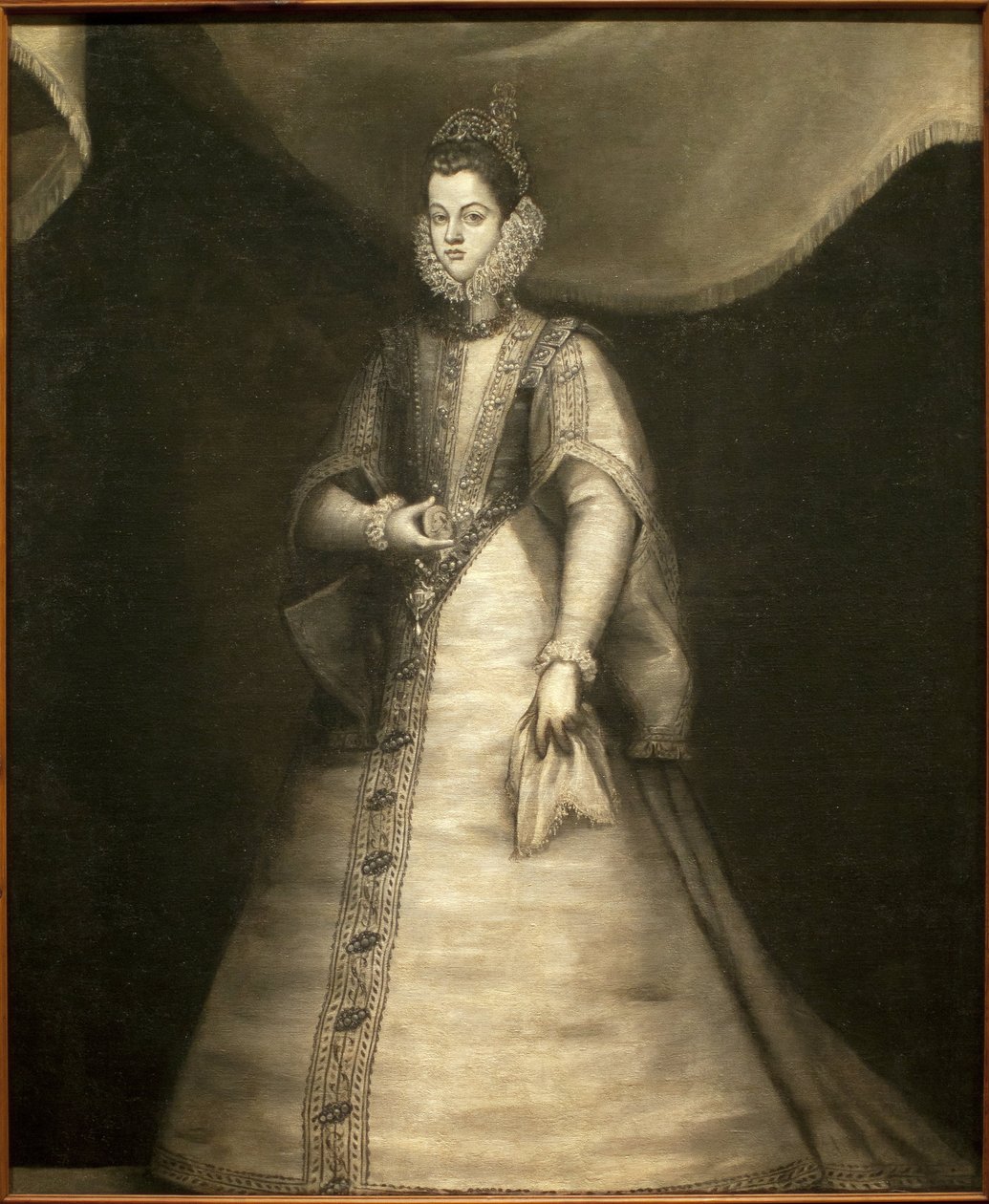 Az osztrák Isabelle Claire Eugenie (1566-1633) csecsemő portréja (Spanyolország Isabella). Blas de Prado (kb. 1545-1599) festménye, olaj, vászon alkotó: Blas del Prado