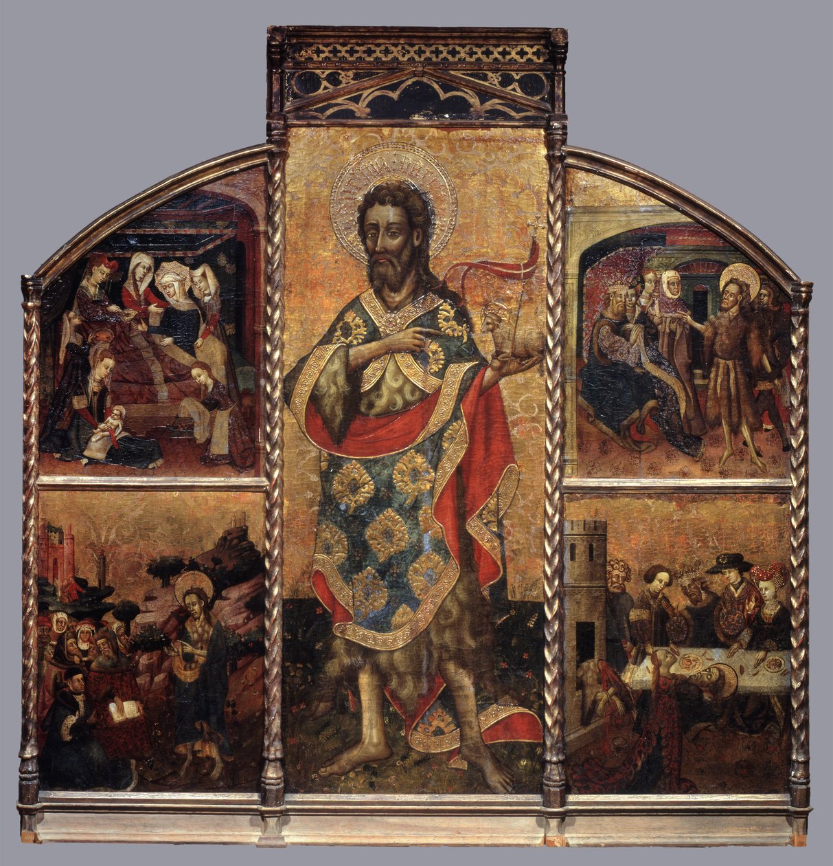 Keresztelő Szent János oltárképe, 1440 körül (tempera a táblán) alkotó: Blasco de Granen