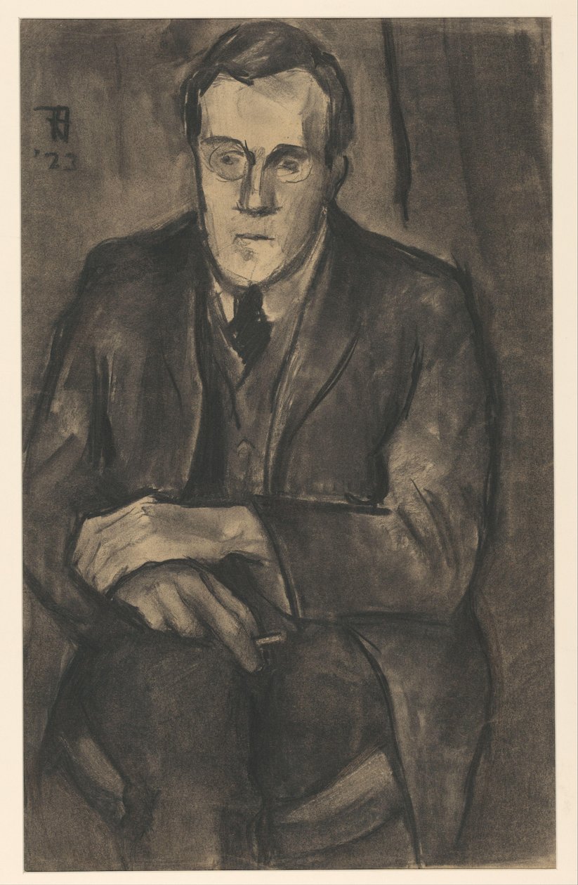 Portré J.W. Axe, ül térdre tett kézzel alkotó: Bob Hanf (signed by artist)