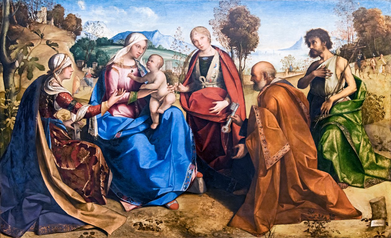 Szent Katalin misztikus házassága alkotó: Boccaccio Boccaccino
