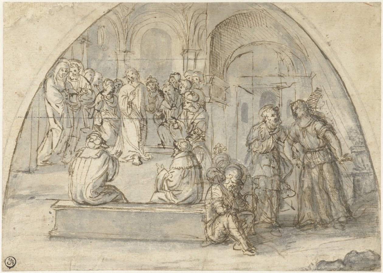 Krisztus tizenkét éve a templomban és Péter szabadulása alkotó: Boccaccio Boccaccino (attributed to)