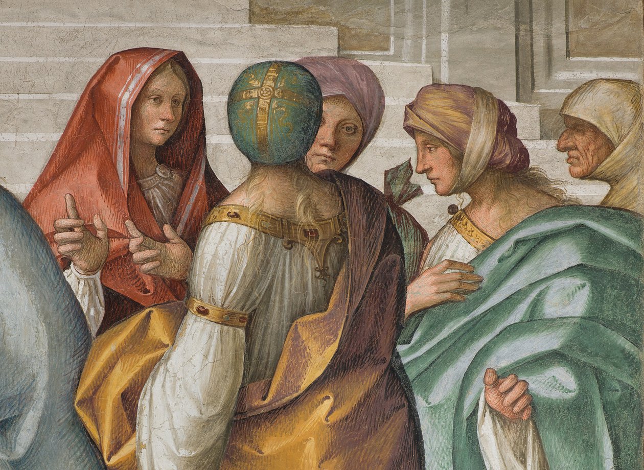 Középhajó, második északi szakasz, Szűz házassága, Boccaccio Boccaccino 1514-15, részlet alkotó: Boccaccio Boccaccino