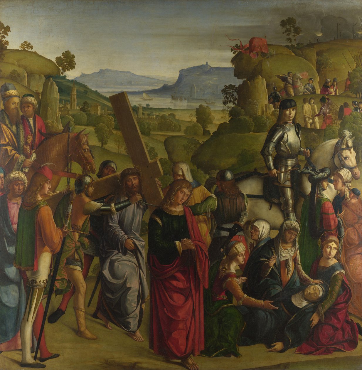 A keresztet hordozó Krisztus és az ájult Szűz Mária, c. 1501 alkotó: Boccaccio Boccaccino