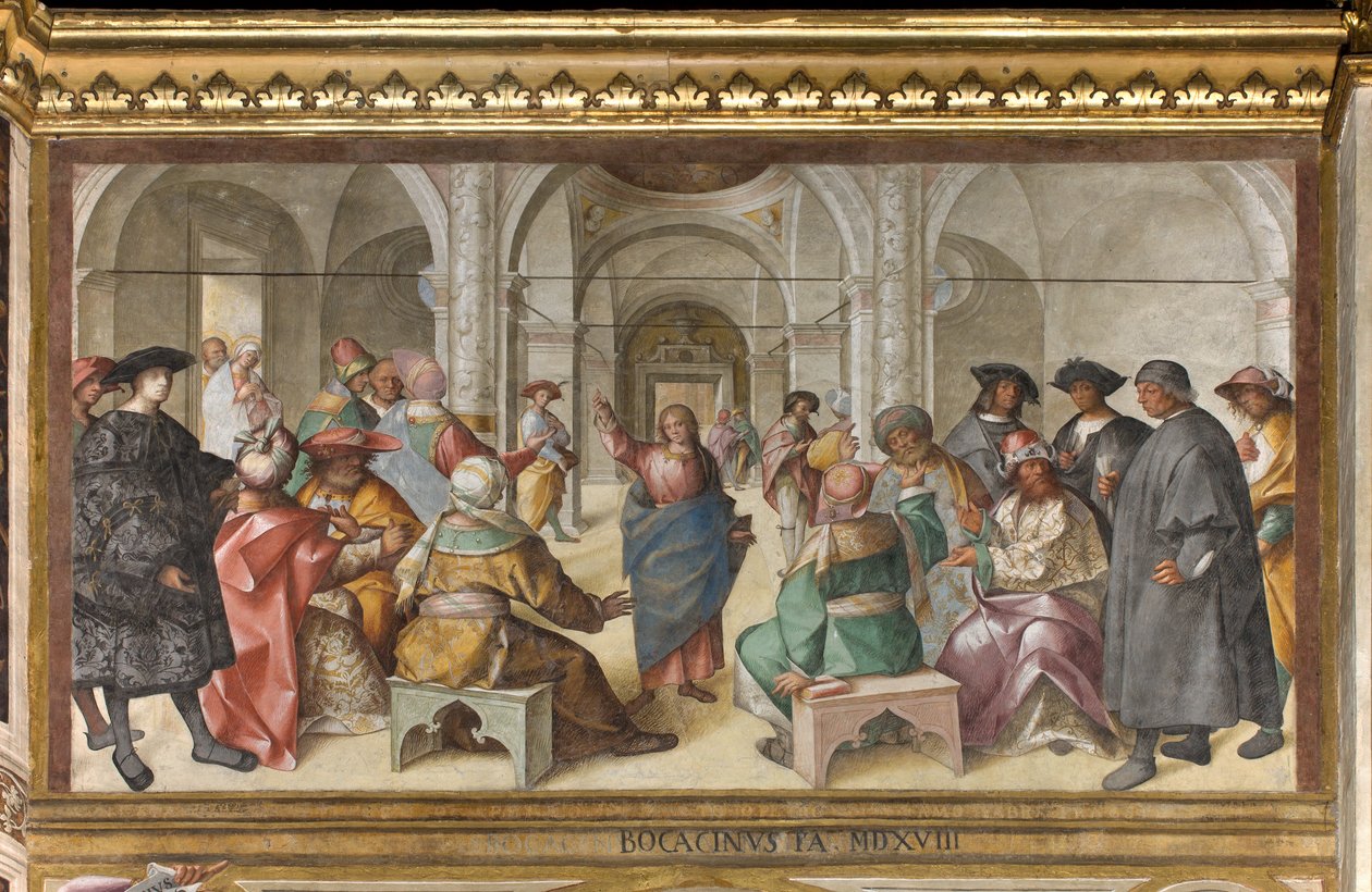 Presbitérium, Nyolcadik északi szakasz, Jézus vitája, Boccaccio Boccaccino alkotó: Boccaccio Boccaccino