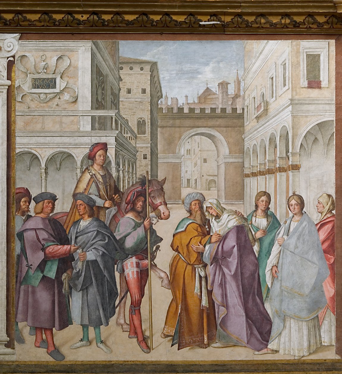 Szent Joaquin és Szent Anna találkozása alkotó: Boccaccio Boccaccino