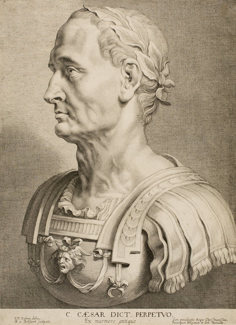 Julius Caesar, örökös diktátor, a tizenkét híres görög és római férfiból, 1633 körül alkotó: Boetius Adams Bolswert