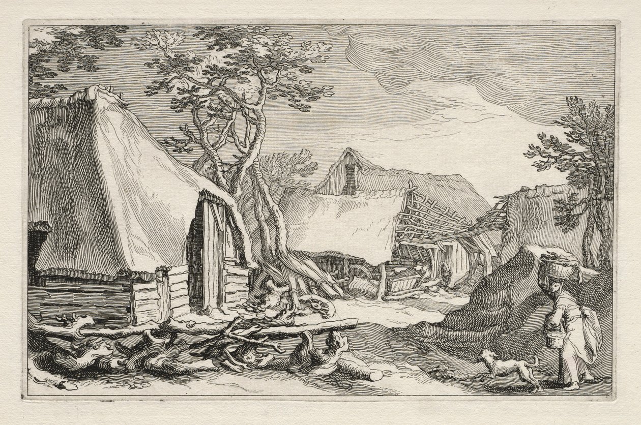 Táj parasztházakkal, 1613-1614. alkotó: Boetius Adams Bolswert