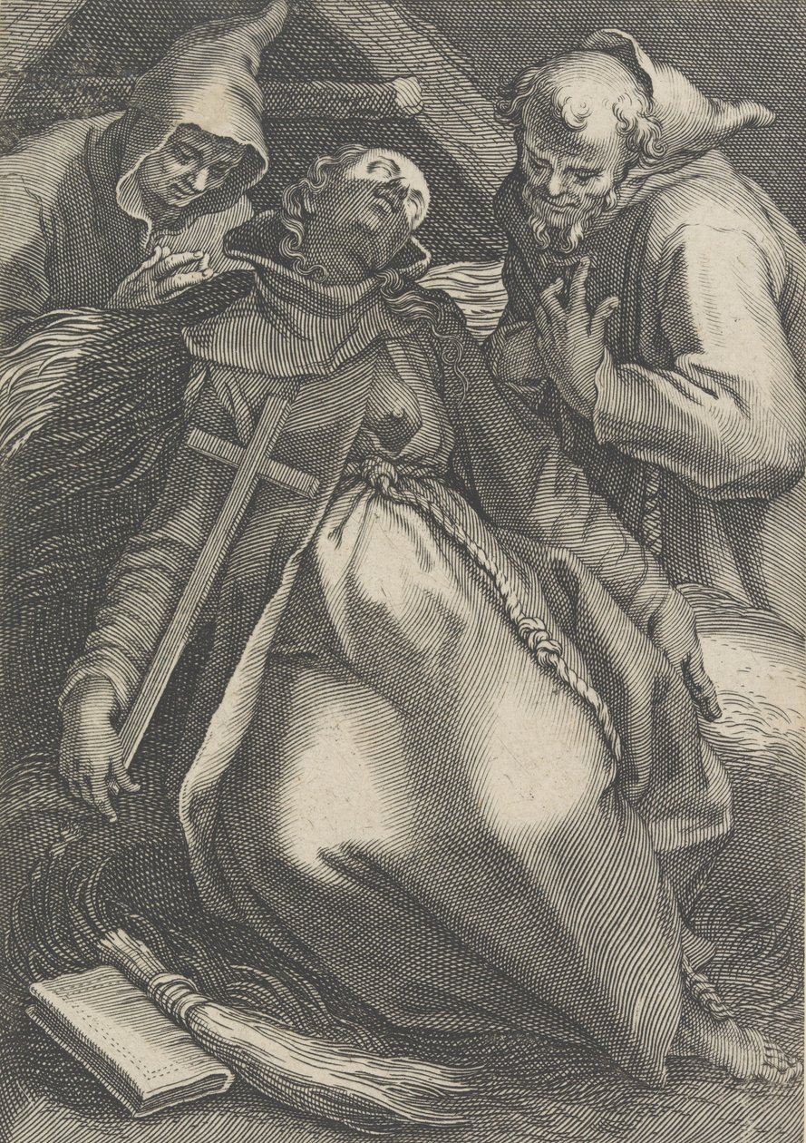 Sancta Euphrolyna, a Női remeték sorozatból, 1600-1633 alkotó: Boetius Adams Bolswert