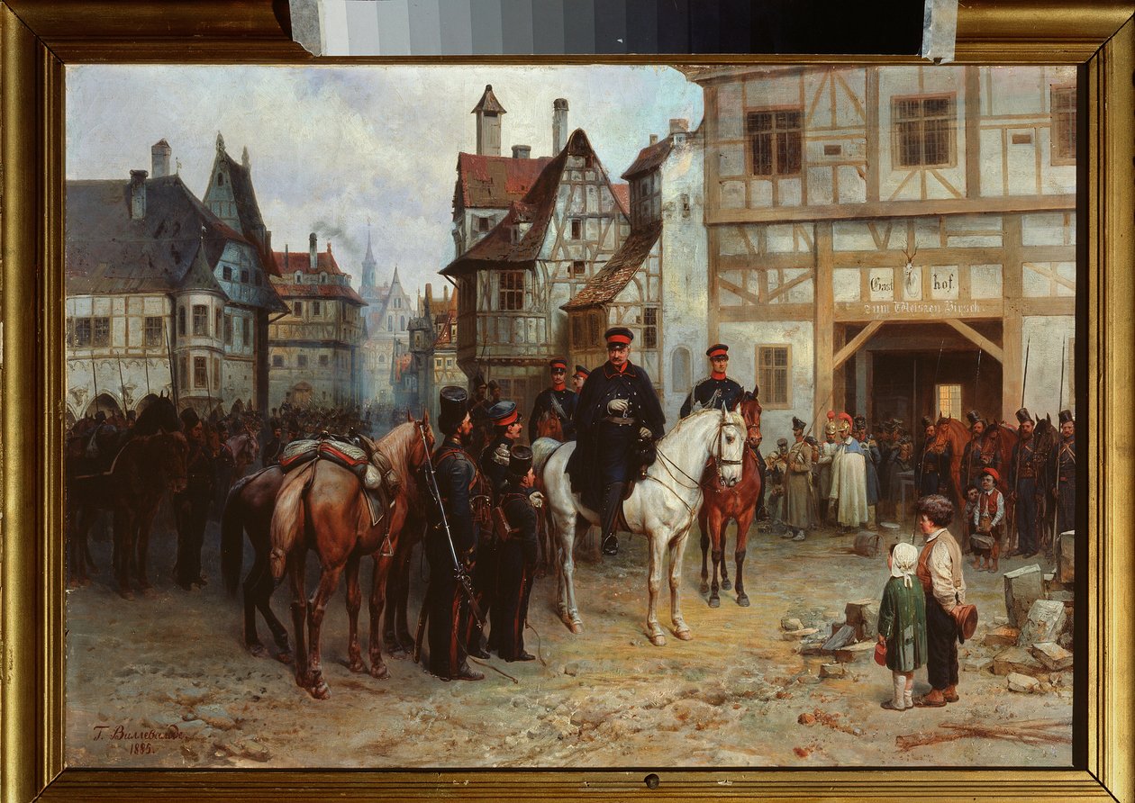 Gebhard Leberecht von Blucher tábornok (1742-1819) a kozákokkal Bautzenben (Németország) alkotó: Bogdan Willewalde