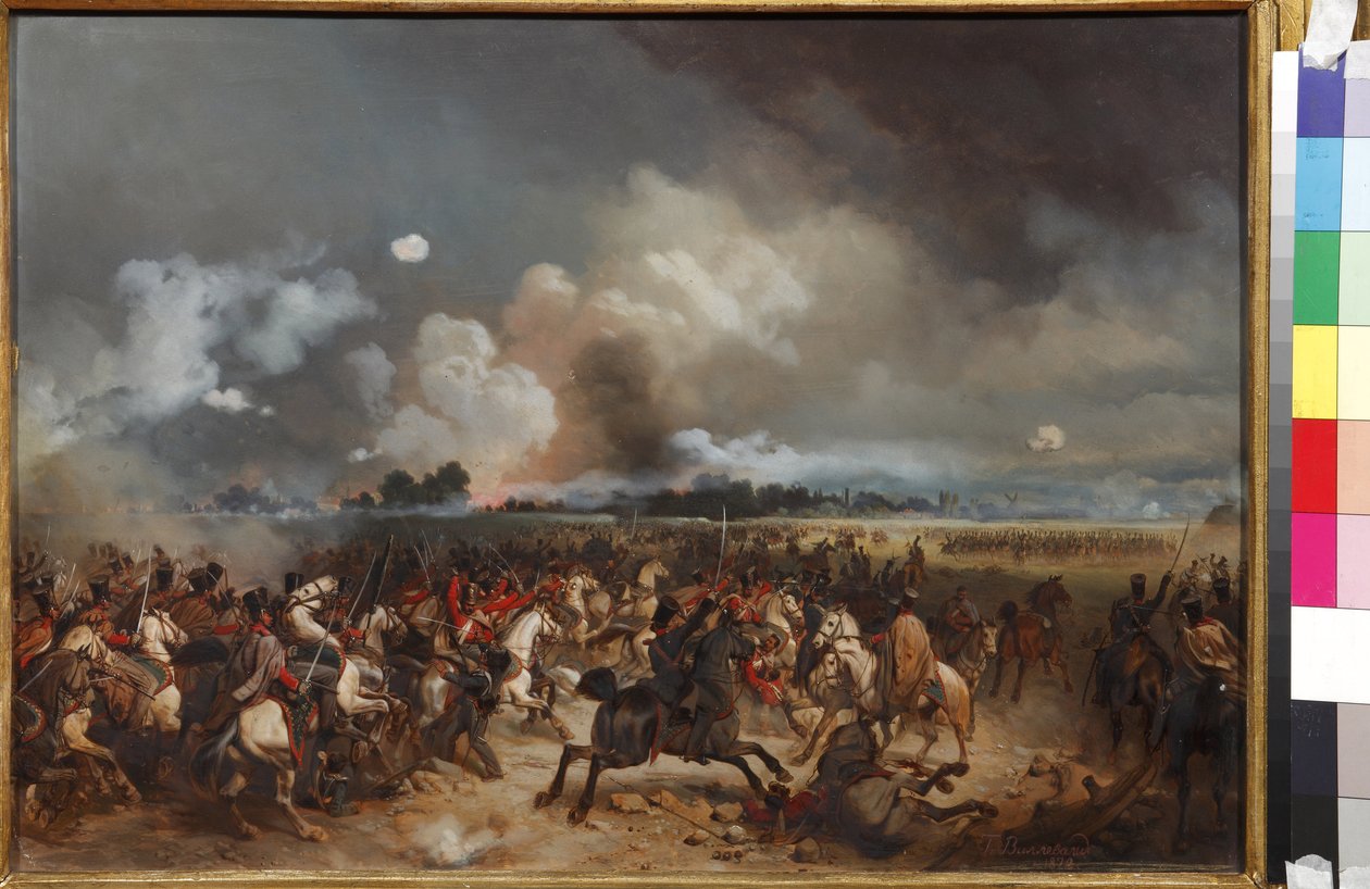 A huszárok támadása Varsó (Lengyelország) 1831. szeptemberi lerohanásakor (1830. novemberi felkelés vagy 1830-1831. lengyel-orosz háború) - A huszárok támadása az 1831. szeptemberi varsói roham során, Willewalde, Gottfried (Bogda alkotó: Bogdan Willewalde