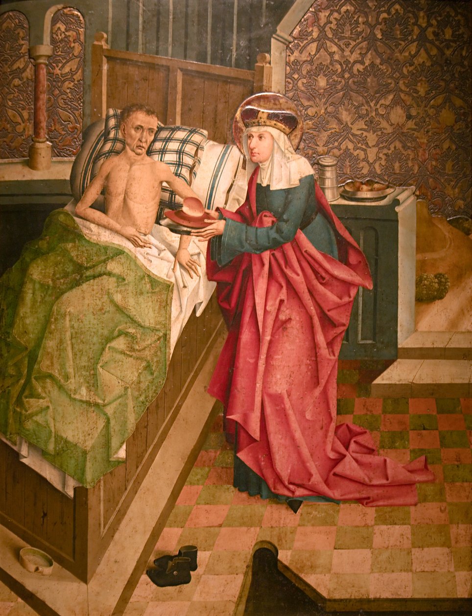 Csehországi Szent Ágnes betegeket ápol alkotó: Bohemian Master