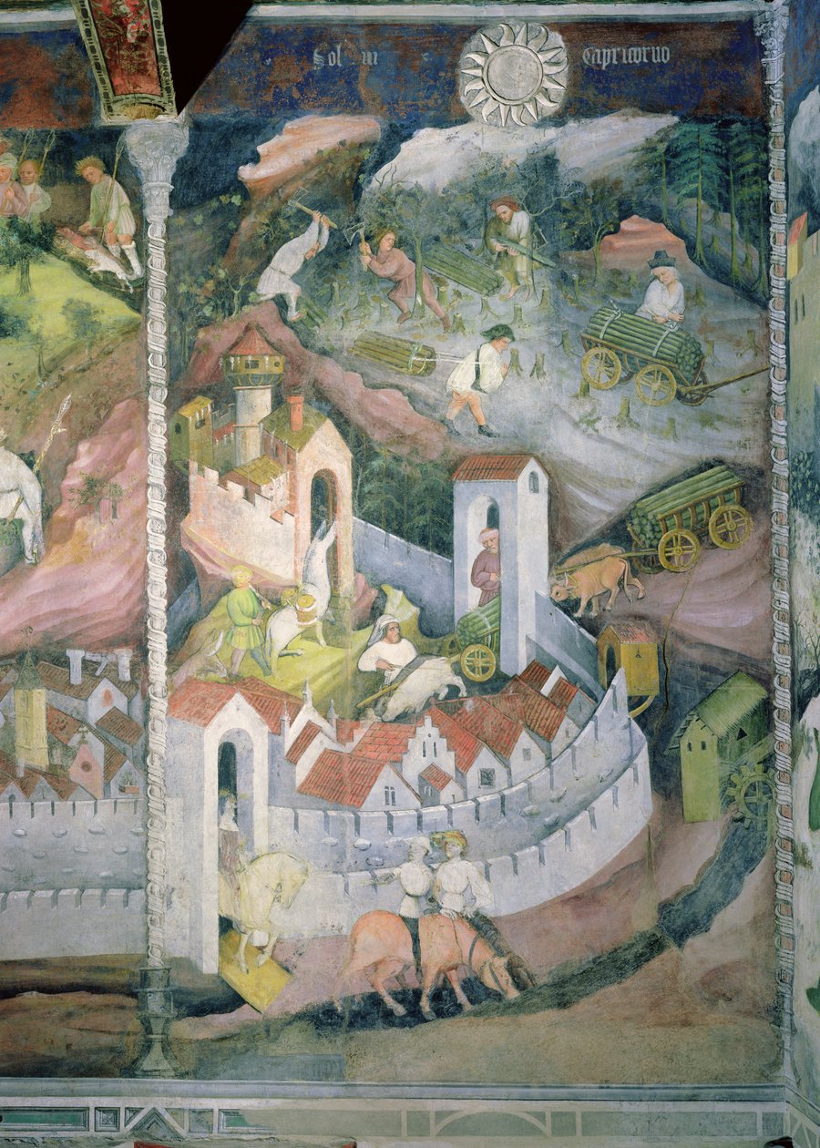 December hónapja, 1400 körül alkotó: Bohemian School