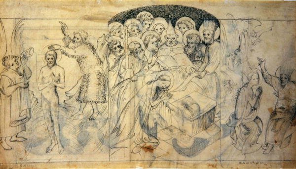 Jelenetek Krisztus és a Szűz életéből, 1400 körül (toll és tinta pergamenen) alkotó: Bohemian School
