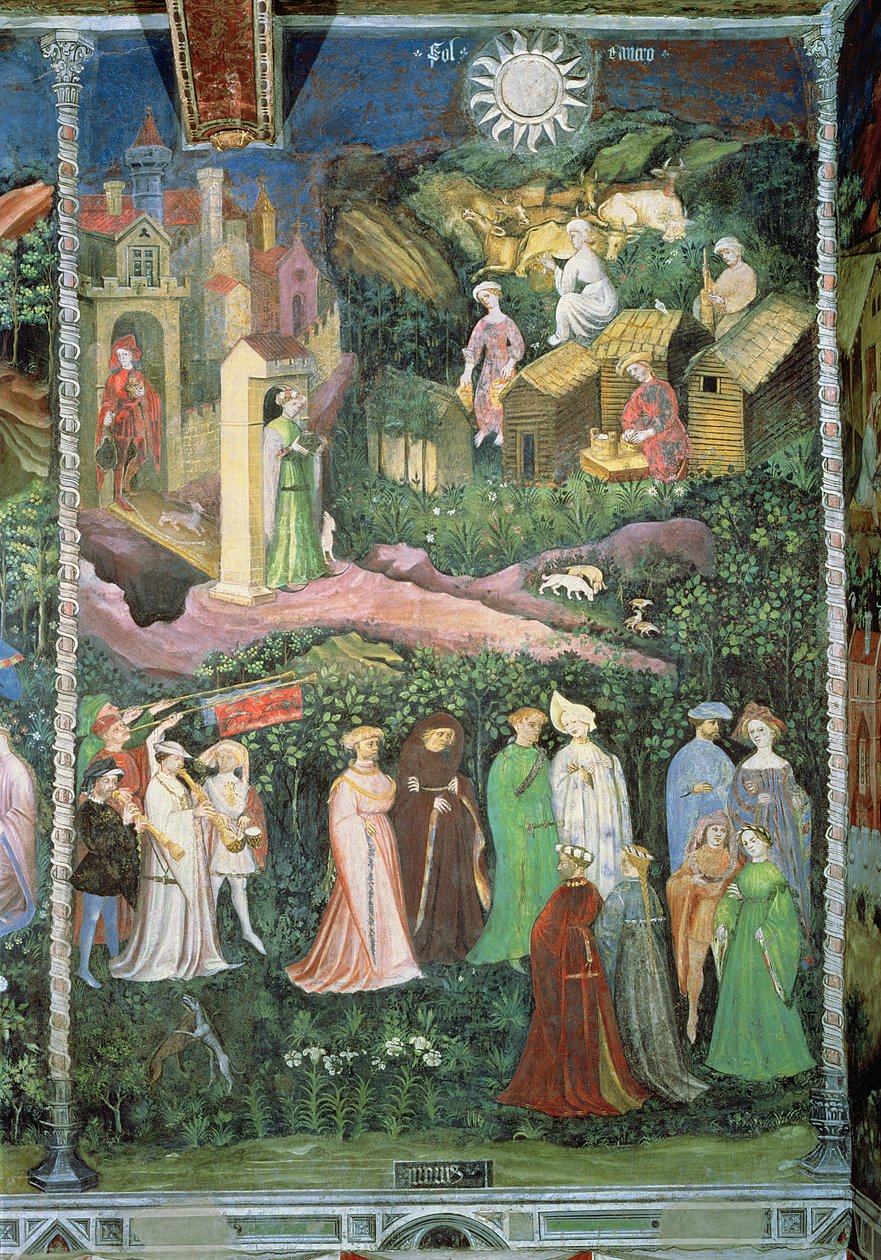Június hónapja, 1400 körül (freskó) alkotó: Bohemian School