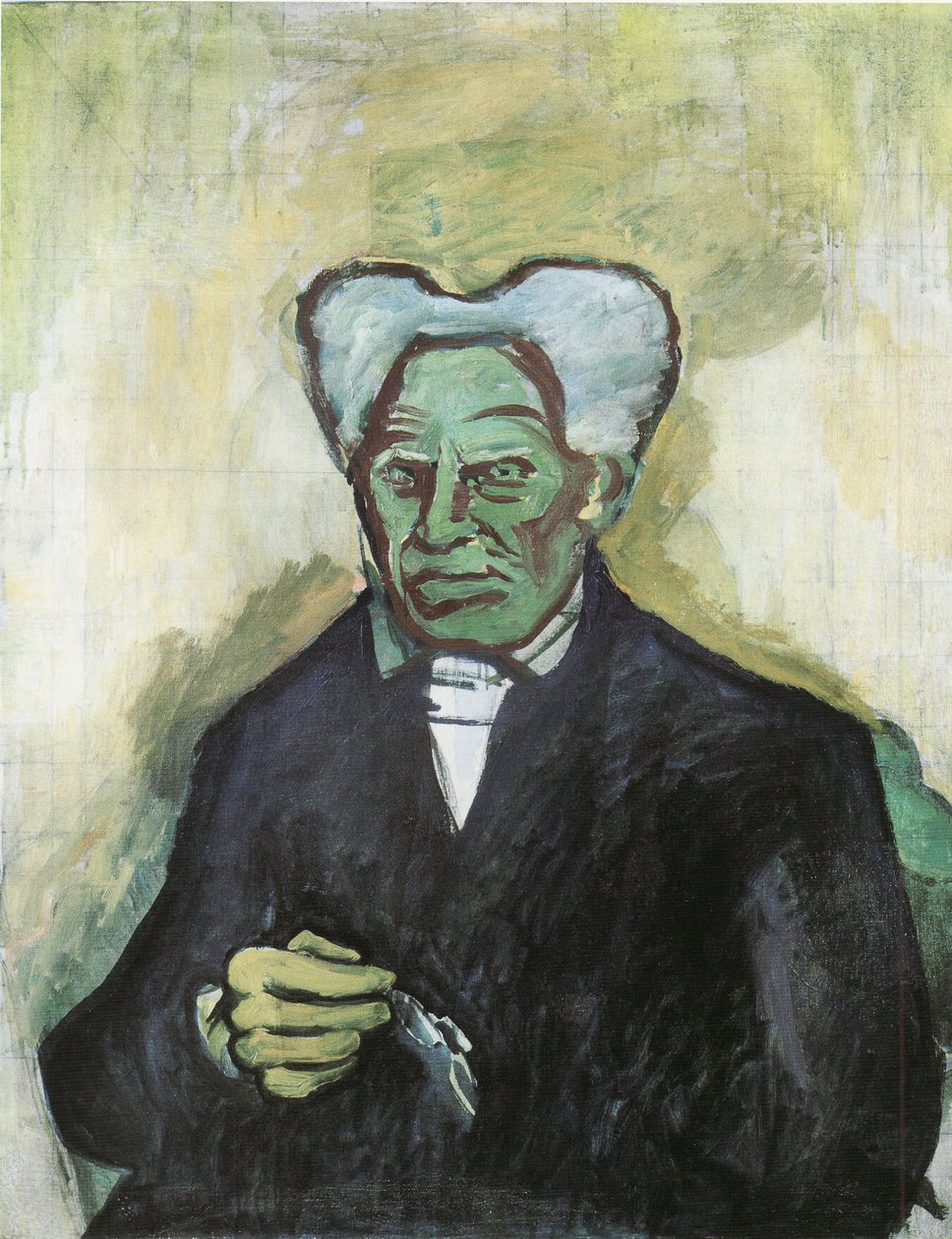 Arthur Schopenhauer portréja, 1908 alkotó: Bohumil Kubišta