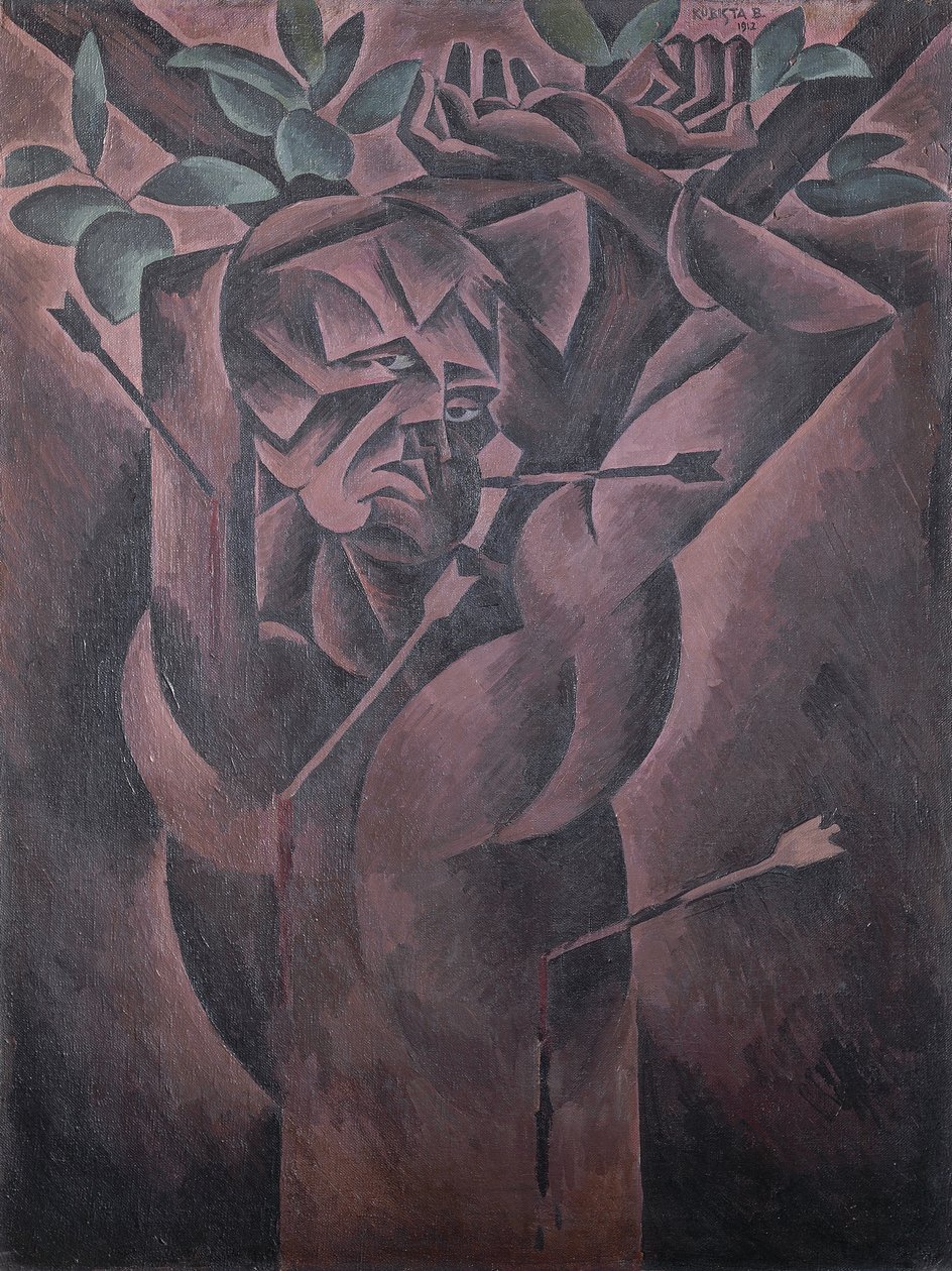 Szent Sebestyén, szerző: Bohumil Kubista (1884-1918), olaj, vászon, 98x75 cm alkotó: Bohumil Kubišta