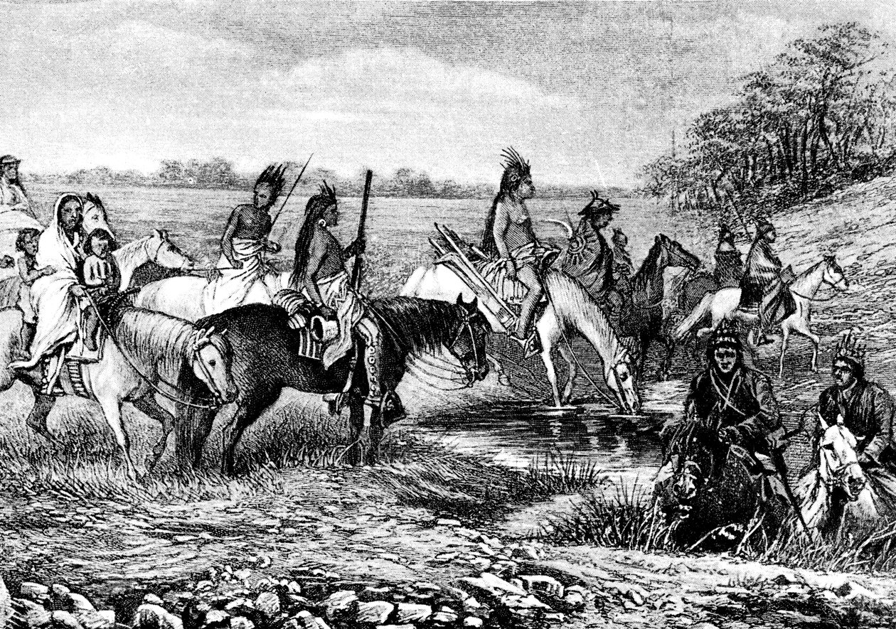 Navajo indiánok az ösvényen alkotó: Bohuslav Kroupa