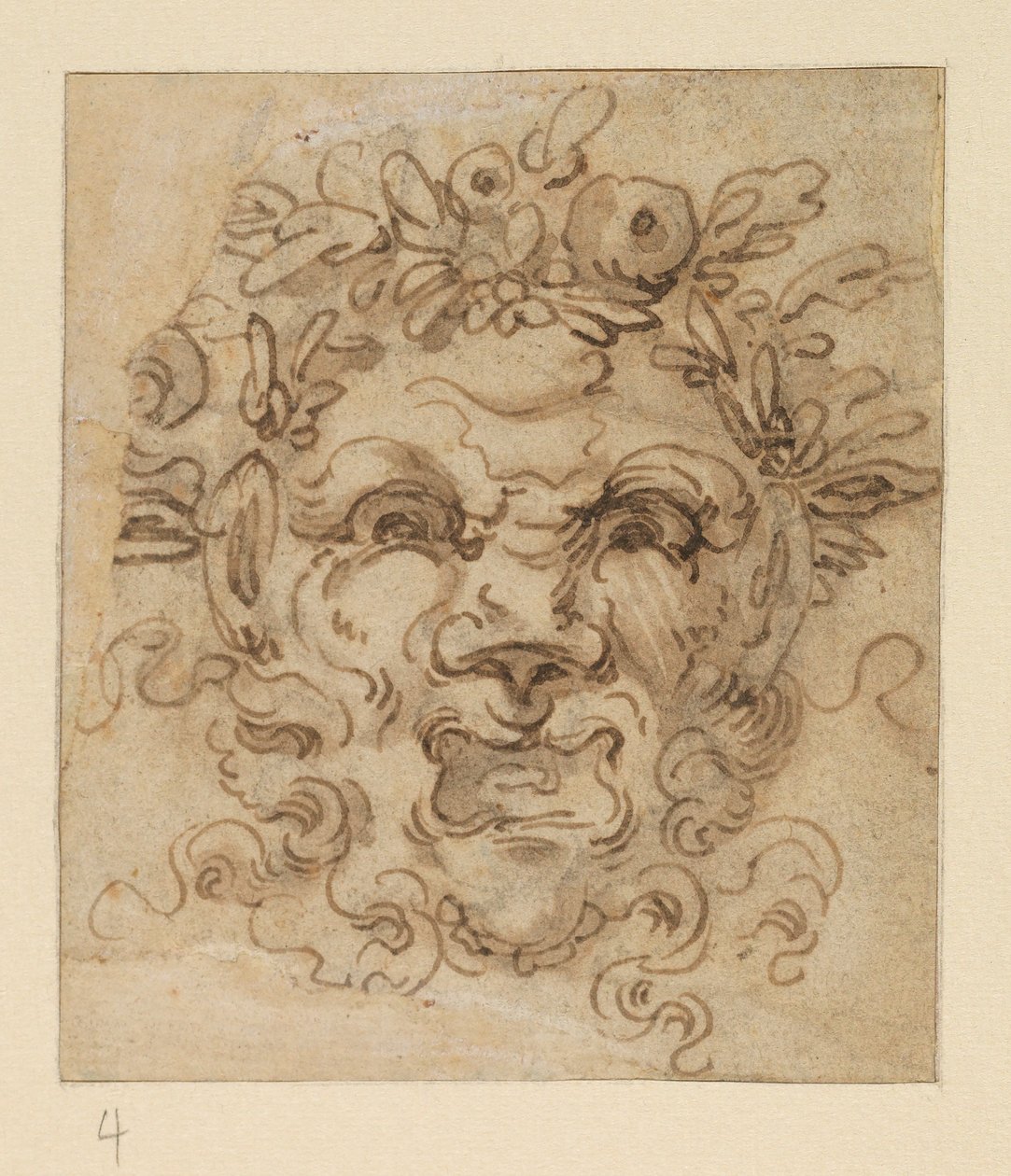 Groteszk maszk, 17. század alkotó: Bolognese School