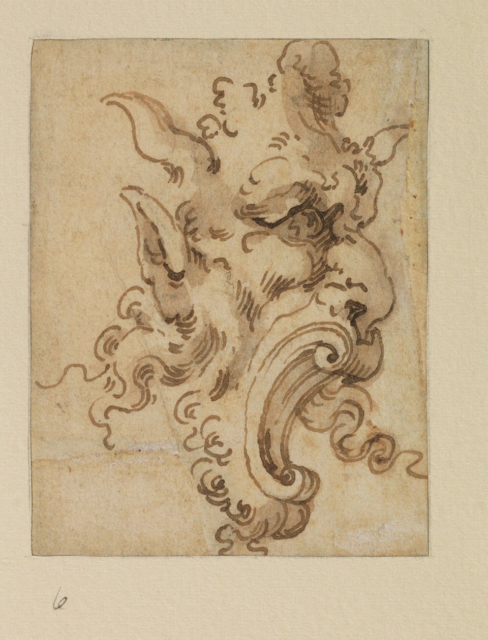 Groteszk maszk, 17. század alkotó: Bolognese School