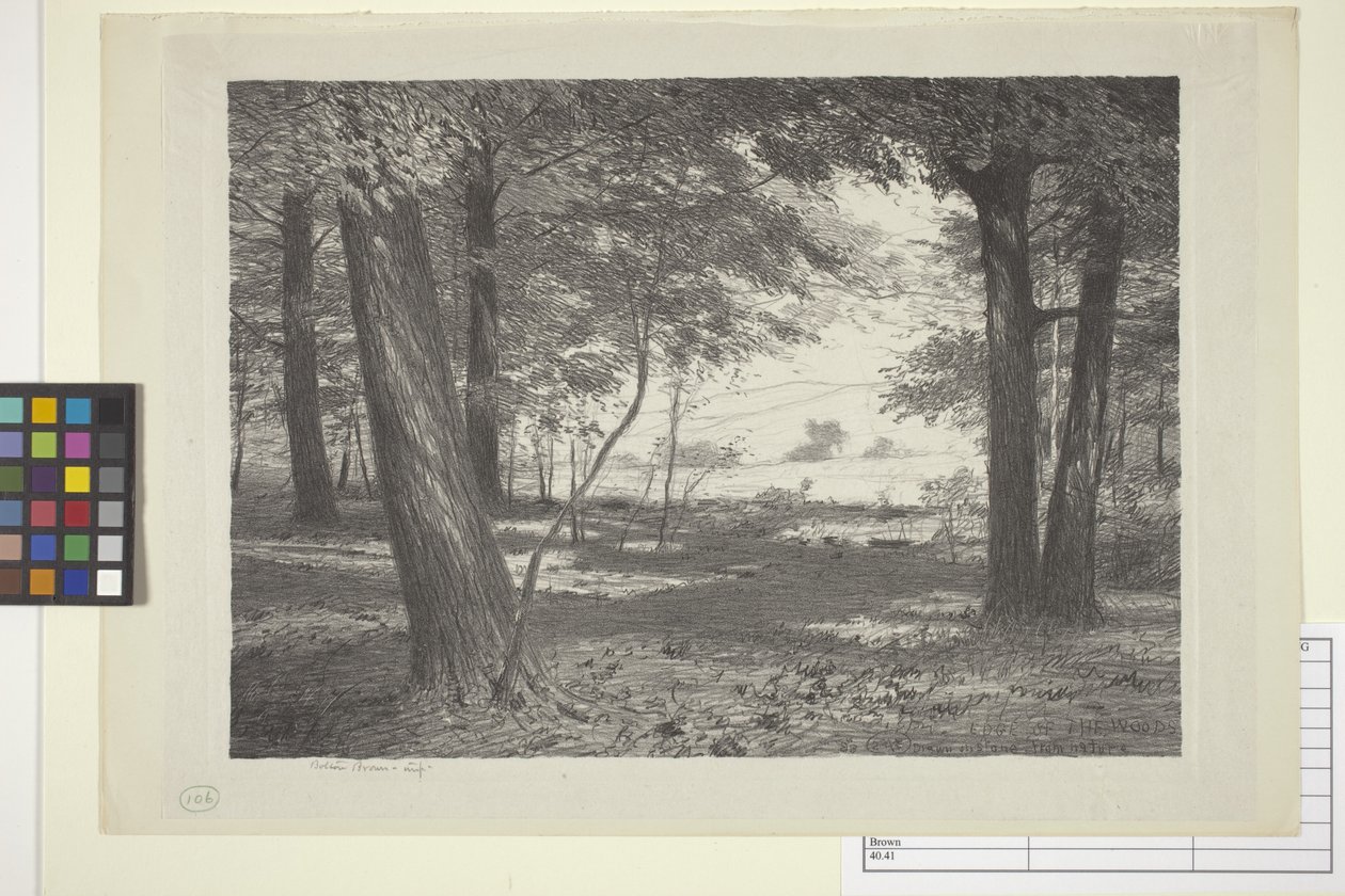 Edge Of The Woods (tinta papíron) alkotó: Bolton Coit Brown