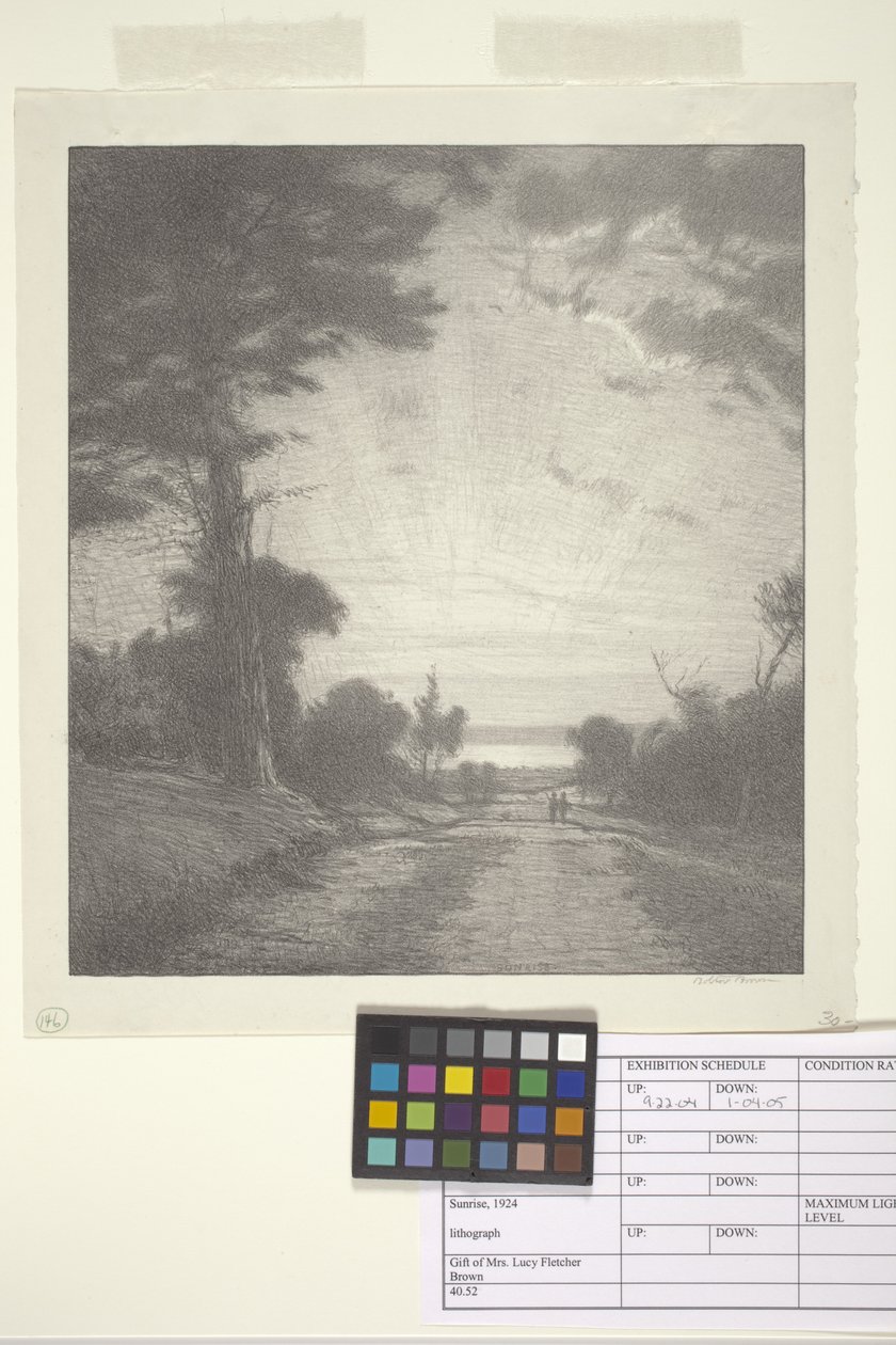 Napkelte (tinta papíron) alkotó: Bolton Coit Brown