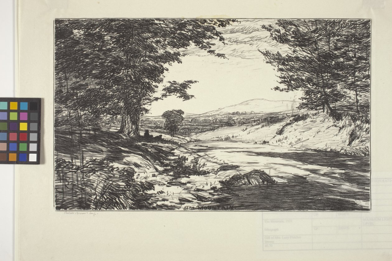 A hegy (tinta papíron) alkotó: Bolton Coit Brown