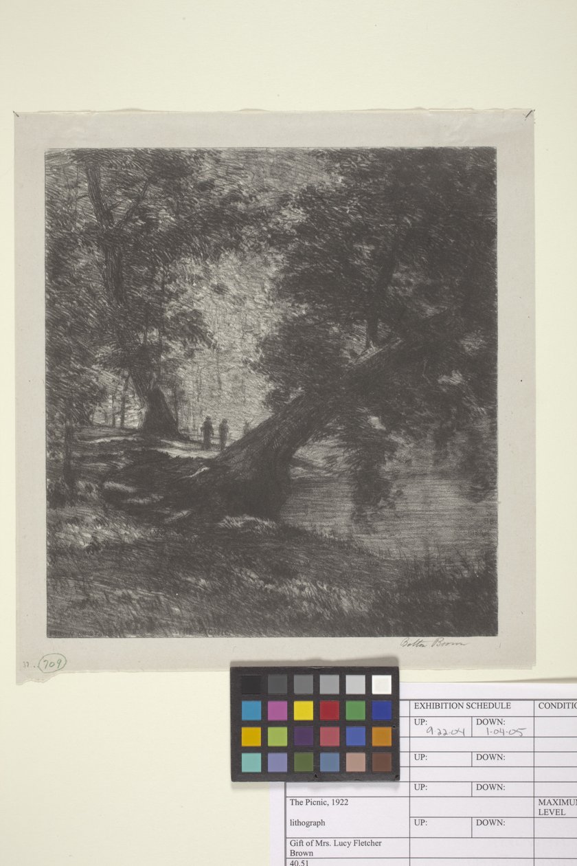 Piknik (tinta papíron) alkotó: Bolton Coit Brown