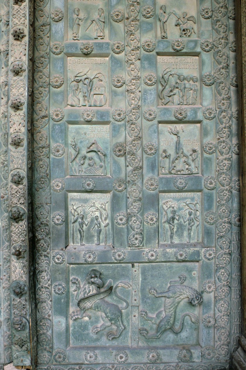 A katedrális ajtói, 1186 (bronz) alkotó: Bonannus of Pisa
