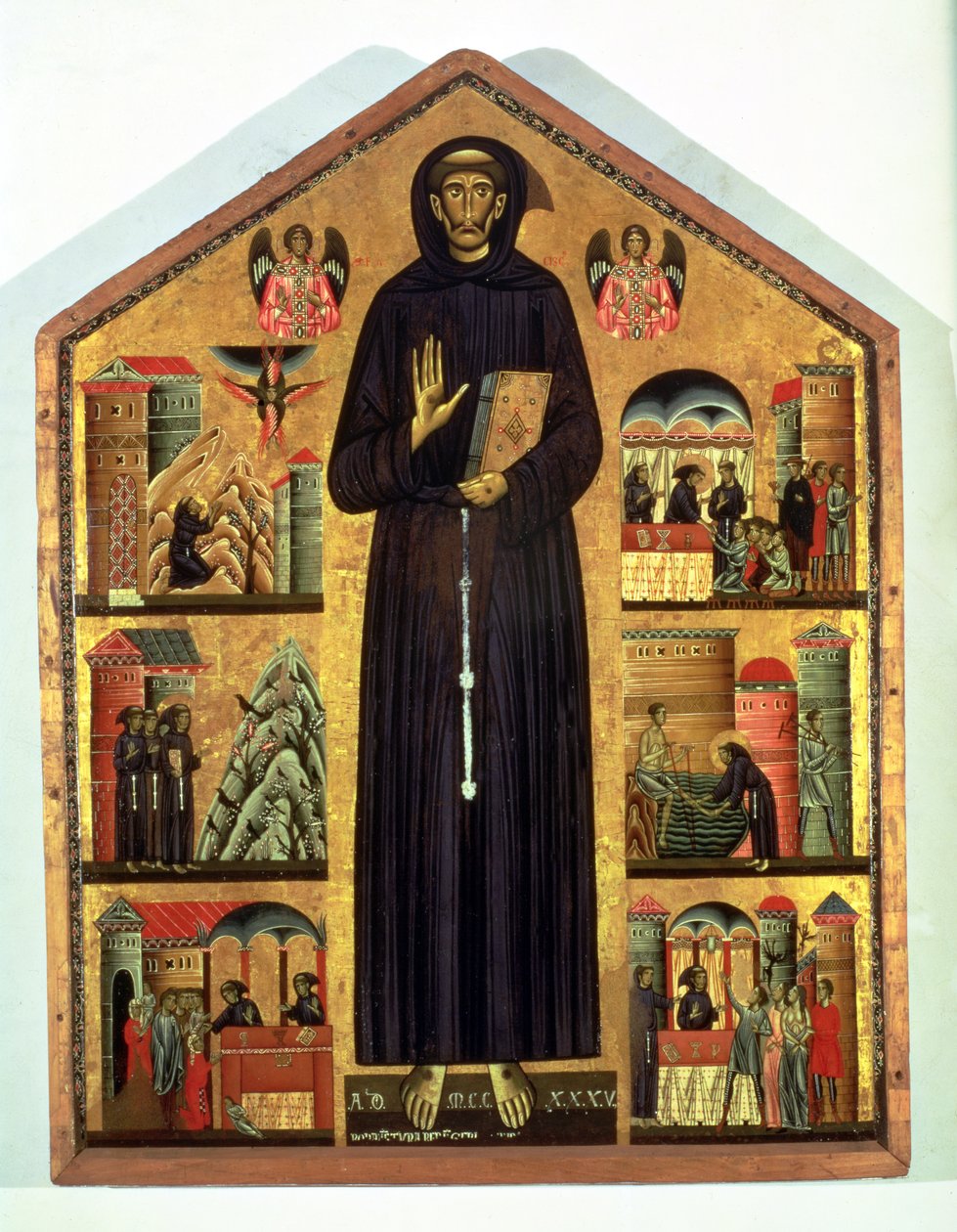 Assisi Szent Ferenc (kb.1182-1226) életének jeleneteivel, 1235 (panel) alkotó: Bonaventura Berlinghieri