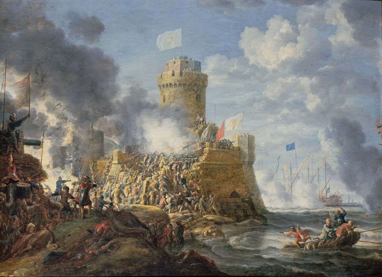 A törökök megrohamoznak egy tengeri kikötőt, 1641 alkotó: Bonaventura Peeters