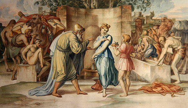Elizeus és Rebeka a kútnál alkotó: Bonaventura Genelli