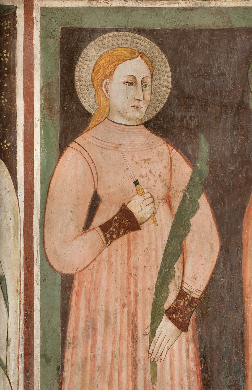 Északi kereszthajó, Szent Mihály arkangyal oltára, az oltárkép mögött Bonifacio Bembo freskói, Sant