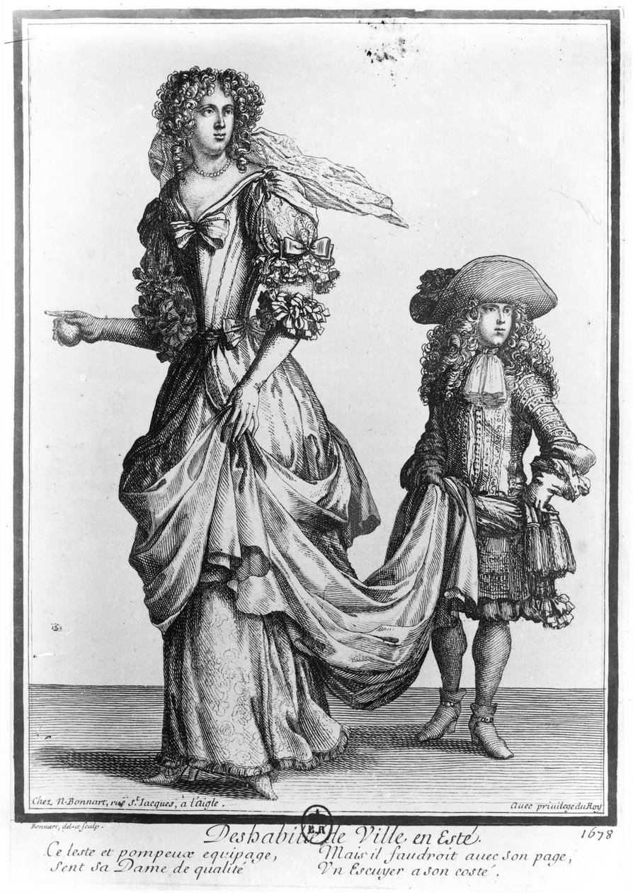 A nyári városi ruha, 1678 alkotó: Nicolas Bonnart