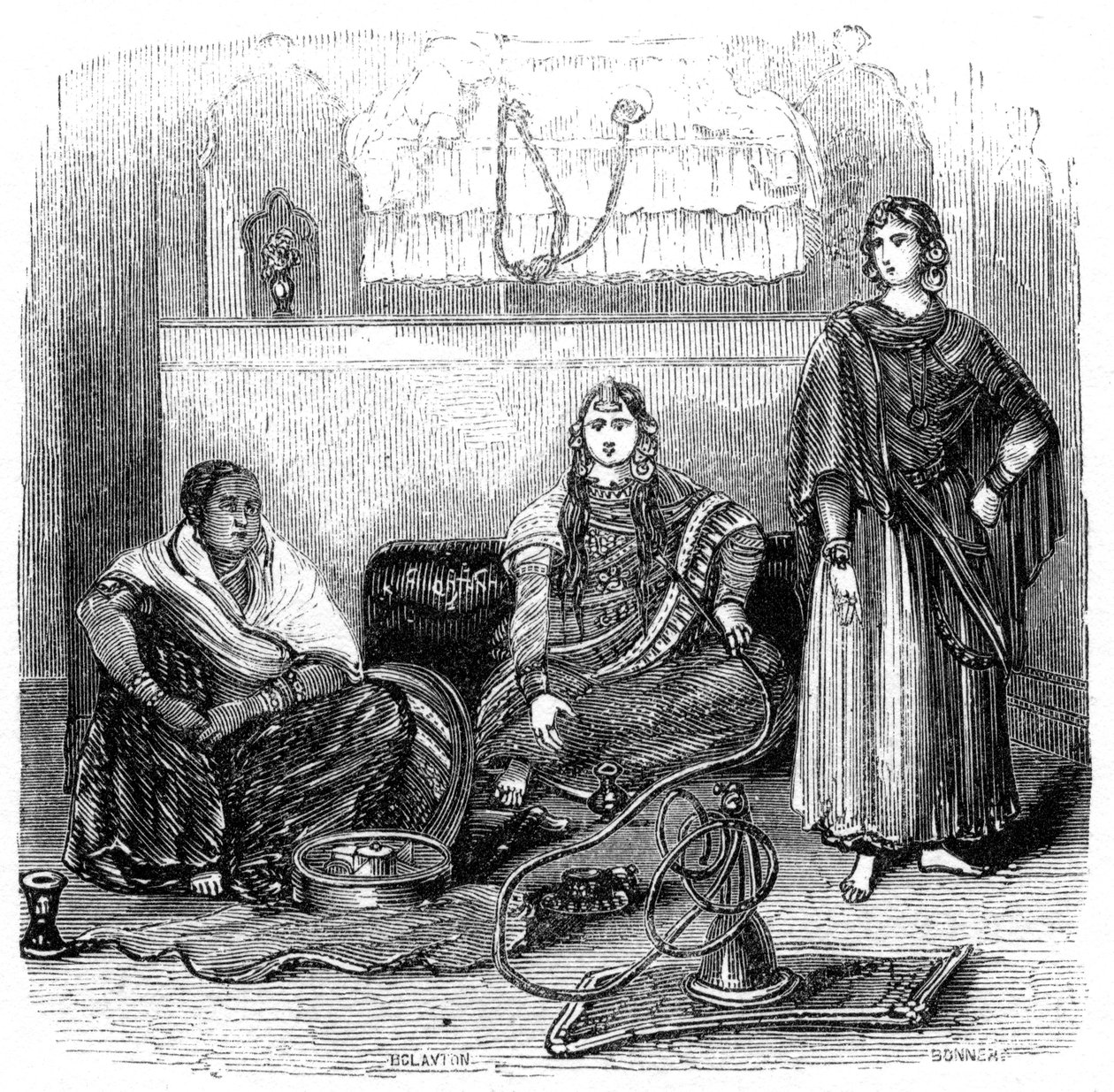 A Zenana, 1847 alkotó: Bonner