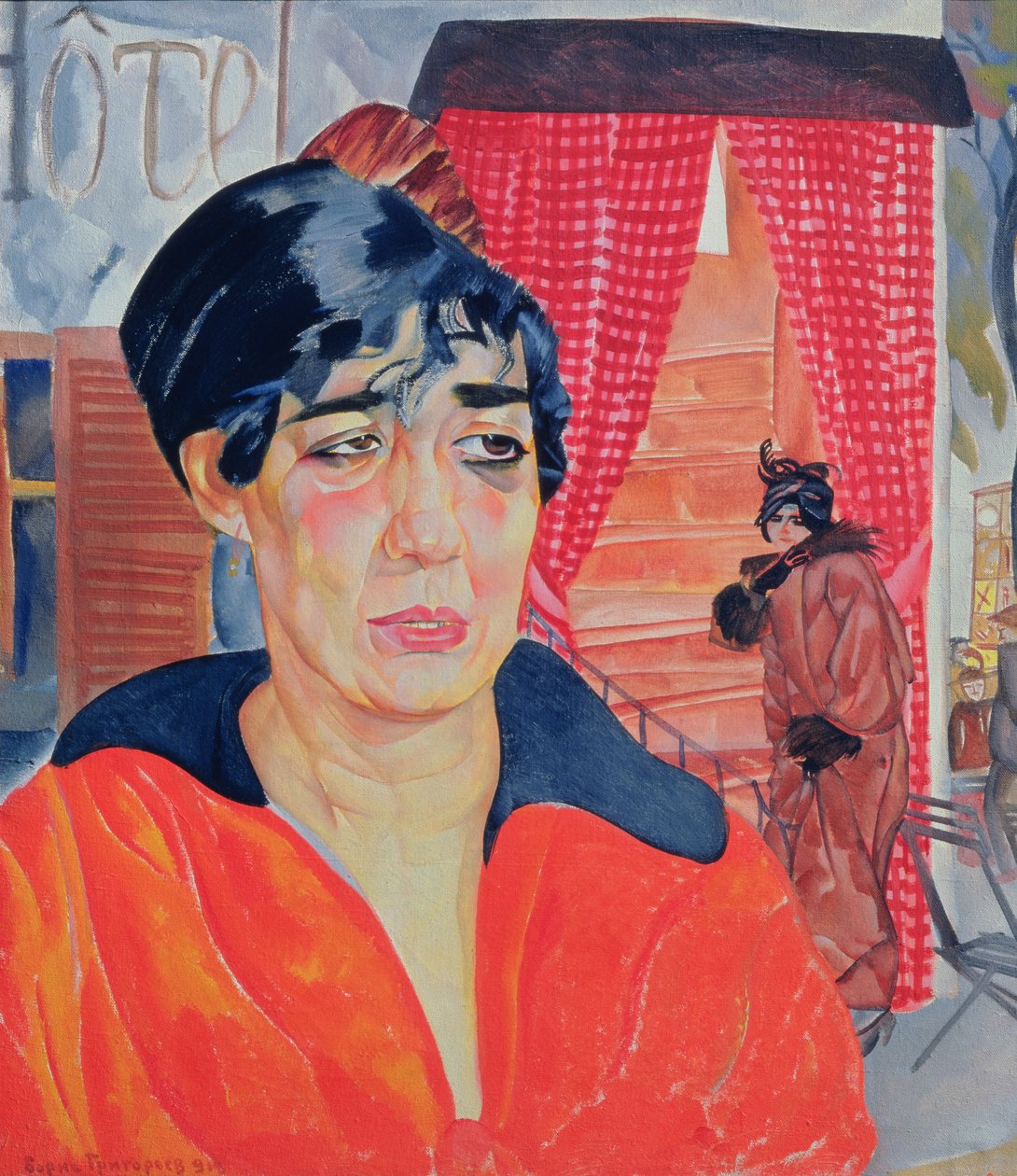 Concierge Párizsban, 1918 alkotó: Boris Dmitrievich Grigoriev