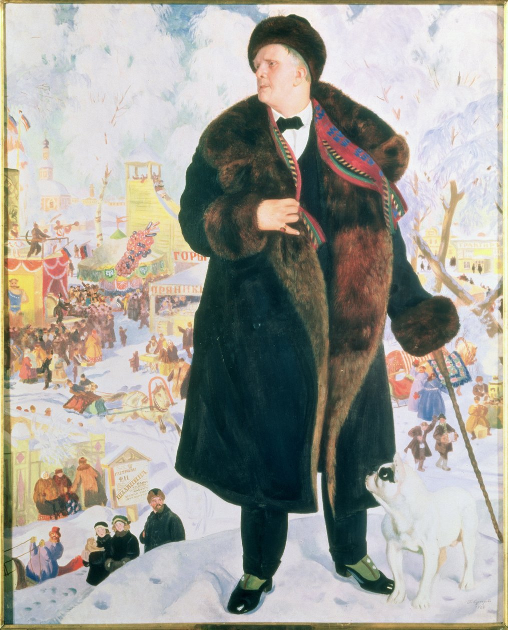 Feodor Saljapin portréja, 1922 alkotó: Boris Mikhailovich Kustodiev