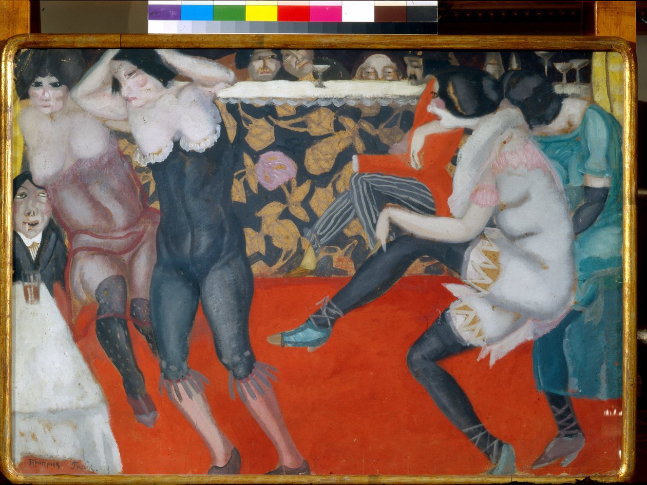 A kabaréban - Borisz Dmitrijevics Grigorjev (1886-1939) festménye olaj, vászon (61x80 cm) alkotó: Boris Dmitrievich Grigoriev