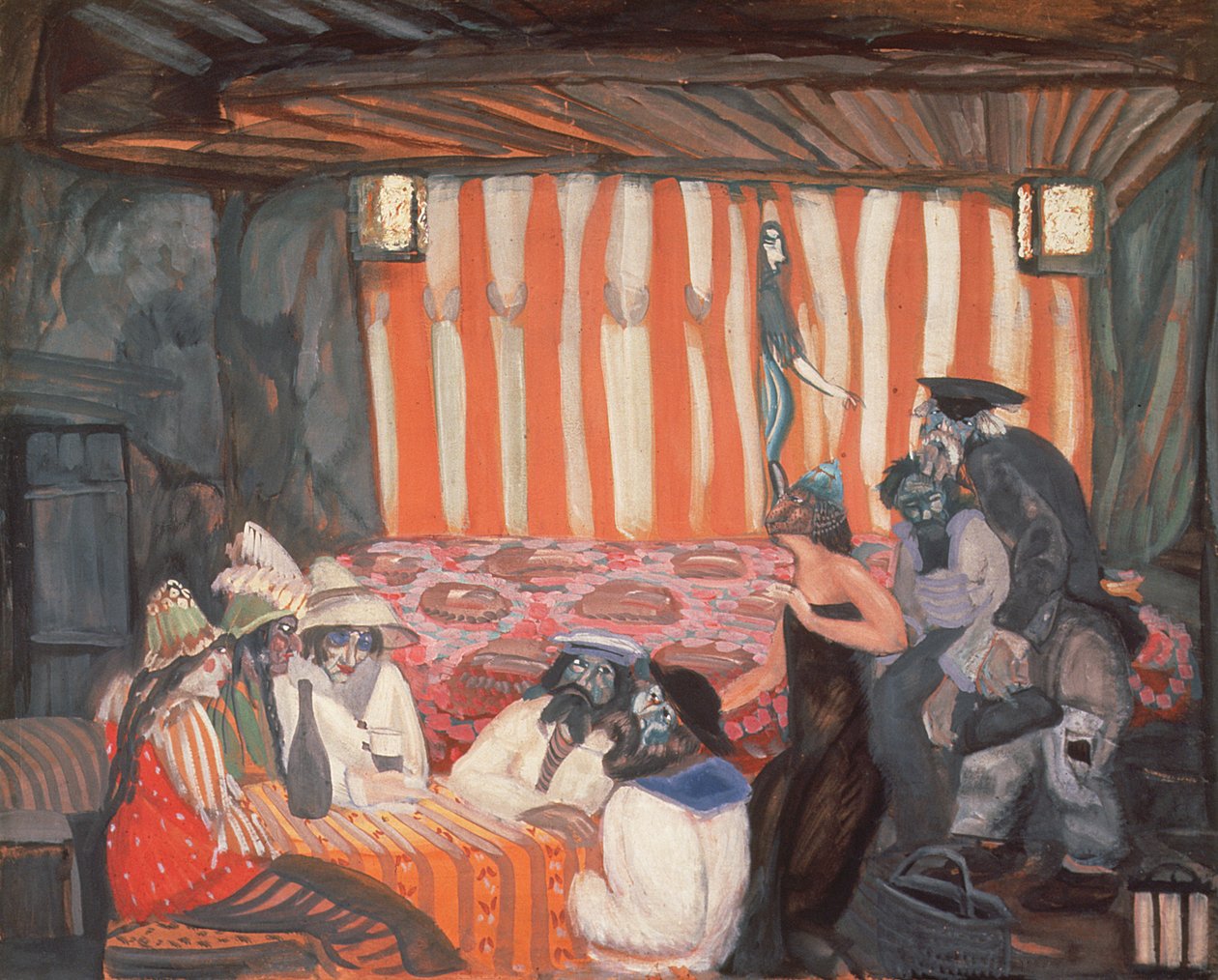 Kabaré II, 1918 alkotó: Boris Dmitrievich Grigoriev