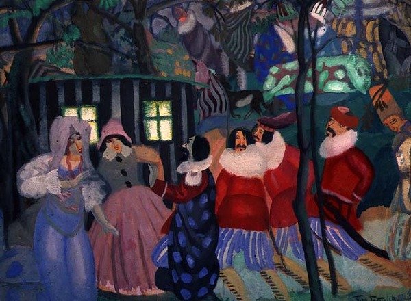 Hódítók, 1913 (akvarell, papír) alkotó: Boris Dmitrievich Grigoriev