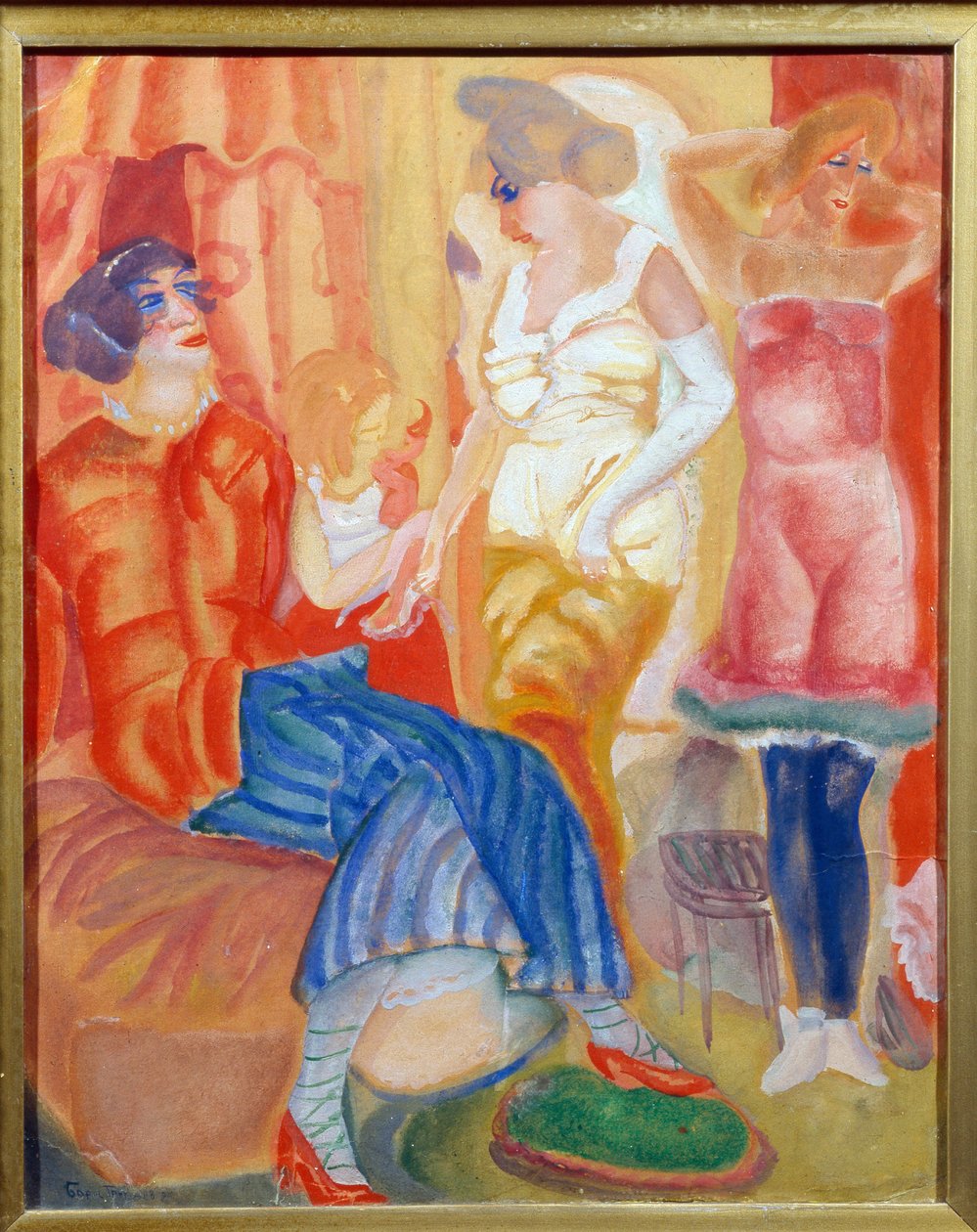 "Nők" (Nők) - Borisz Dmitrijevics Grigorjev (1886-1939) festménye alkotó: Boris Dmitrievich Grigoriev