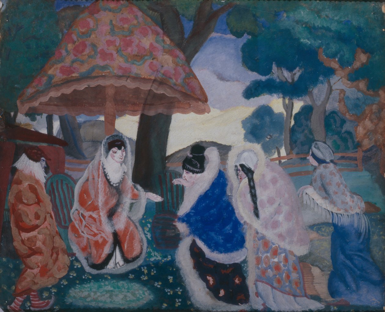 Az ifjú házasok köszöntése, 1913 alkotó: Boris Dmitrievich Grigoriev