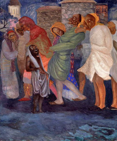 Ópiumdohányosok keleten, 1910-es évek alkotó: Boris Dmitrievich Grigoriev