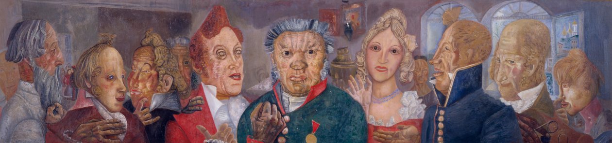N. Gogol A kormányfelügyelő című vígjáték személyei, 1933-1934 alkotó: Boris Dmitrievich Grigoriev