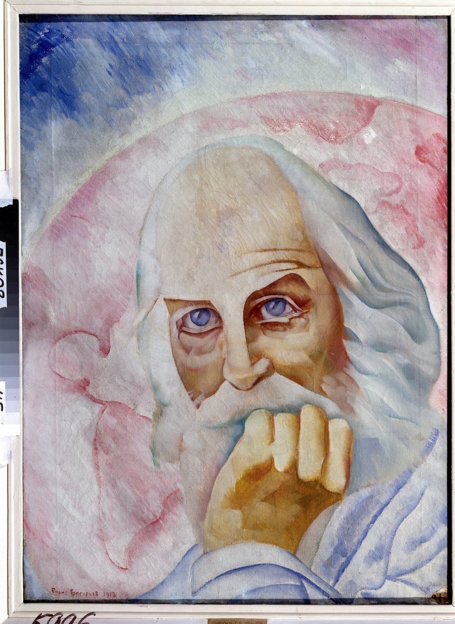 Walt Whitman (1819-1892) amerikai író portréja (W. Whitman amerikai szerző portréja). Borisz Dmitrijevics Grigorjev (1886-1939) festménye, olaj, vászon alkotó: Boris Dmitrievich Grigoriev